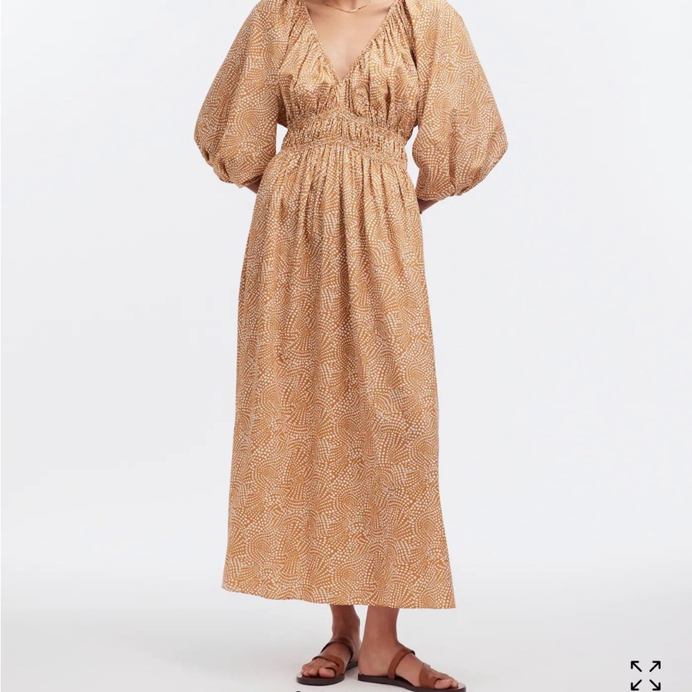 Elegant Tan Maxi Dress